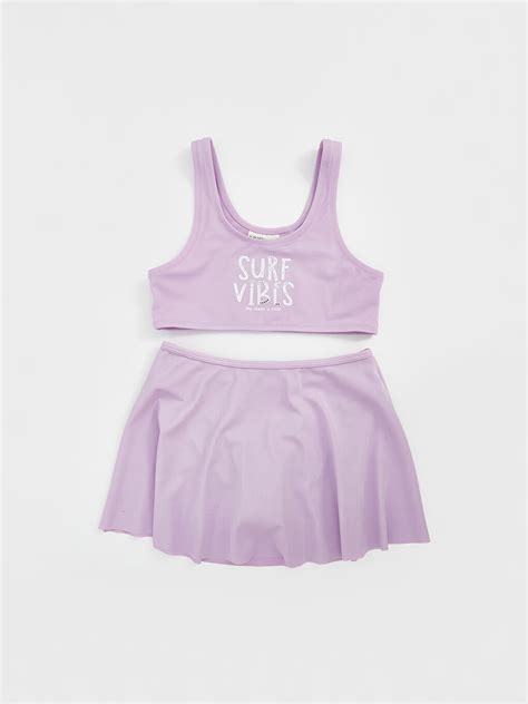 LCW Kids Set de Bikini cu Fustă pentru Fete Protecție UV și Uscare Rapidă S CY Z SW LC