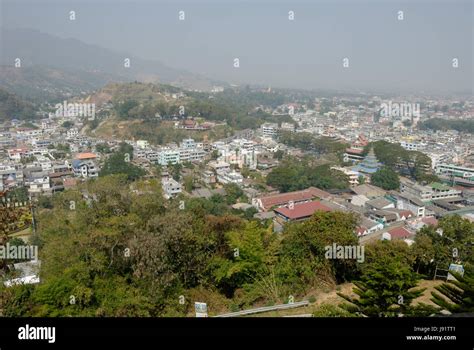 thailand myanmar border town burma houses city town asia shine