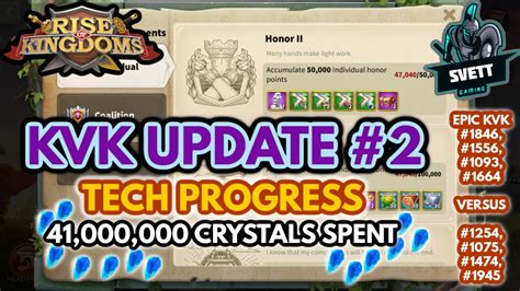 Rise Of Kingdoms KVK UPDATE 2 41 000 000 CRYSTALS SPENT