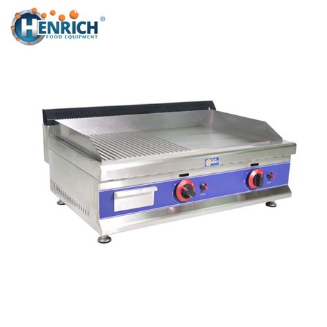 GAS GRIDDLE (HALF FLAT – HALF RIBBED) – Buy N Earn Food Machineries