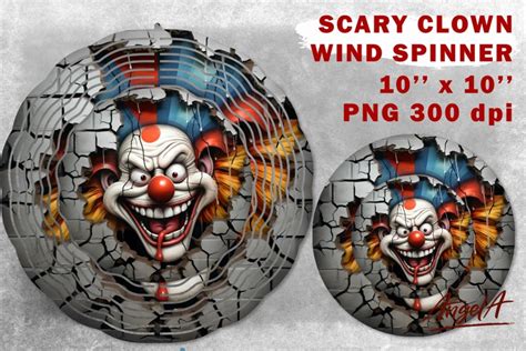 Halloween Wind Spinner Horror Sublimation Scary Clown