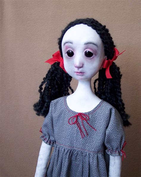 Ghost Girl Lucinda And Boo Art Doll By Jan Conwell Etsy Girl Art Dolls Printed Cotton Dress