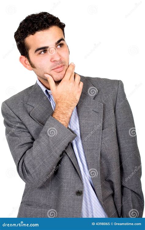 Business Man Pensive Stock Image Image Of Caucasian Latin