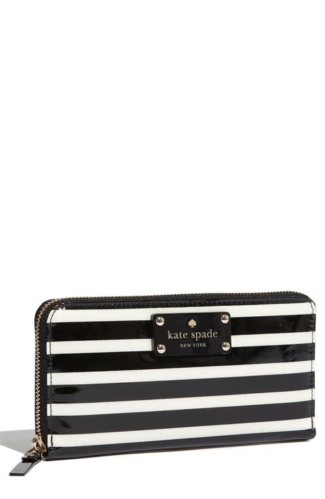 Kate Spade New York Stripe Lacey Zip Around Wallet Nordstrom