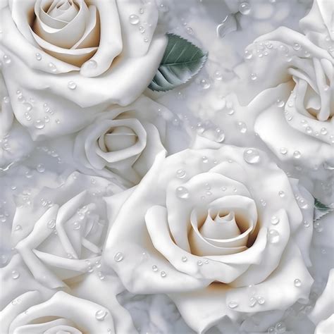 Premium Photo White Rose Flowers Glitter Super Detail Seamless