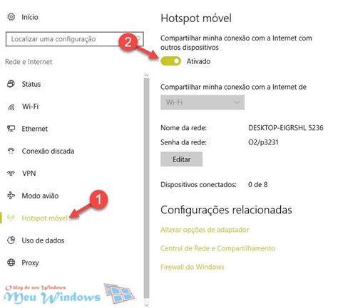 Como criar um hotspot móvel no Windows 10