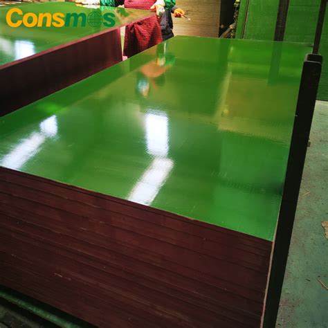 Consmos Mm Mm Pp Green Plastic Film Faced Plywood Formwork China