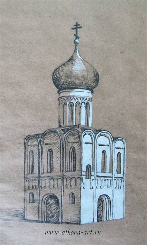 Рисунки храма карандашом