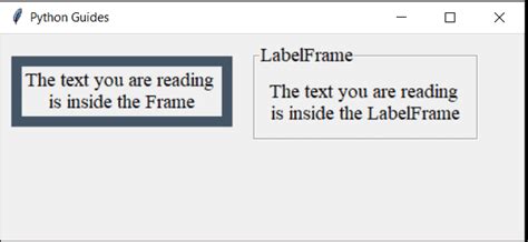 Python Tkinter Create Labelframe And Add Widgets To It