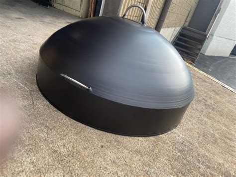 Solid Dome Fire Pit Cover With Riser Option Firepitscreens