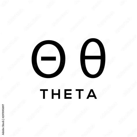 Greek alphabet : theta signage icon Stock Vector | Adobe Stock