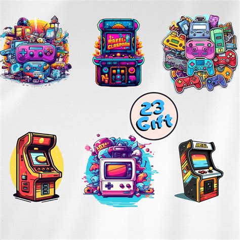 Nostalgia Gaming Colorful Clipart Video Game Clipart Retro Arcade