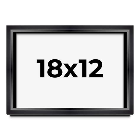 18x12 Shadow Box Frame Black 125 Inches Deep Real Wood Contemporary Shadowbox Display Frame