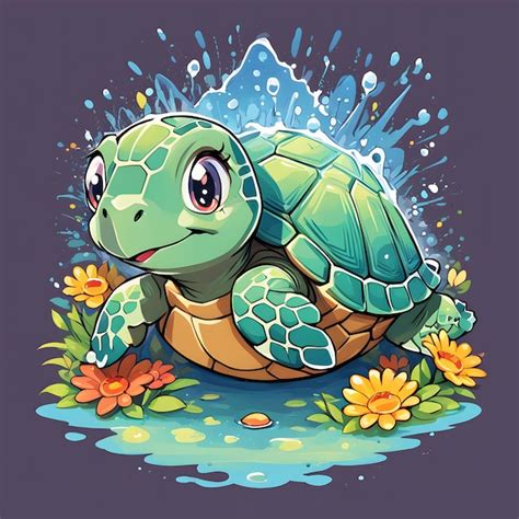 Premium AI Image Cute Turtles