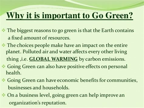 Go Green Ppt