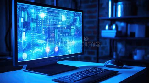 Intensity Computer Screen Light Stock Illustration - Illustration of ...