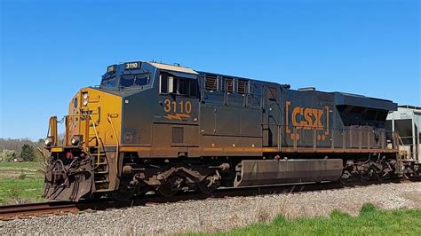 CSX M582 Headed Southbound In Monroe NC With CSXT 3110 In The Lead 3 5