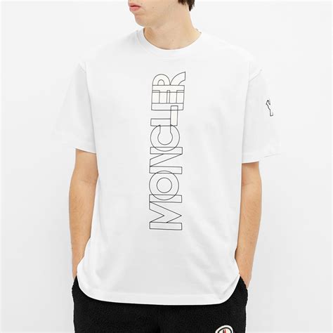 Moncler Grenoble Vertical Logo T Shirt White END GB