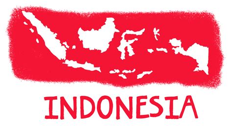 Indonesia Flag Map Png