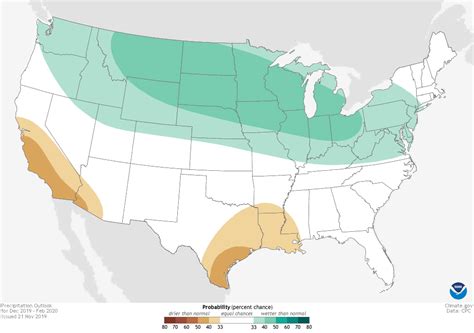 Outlook ThreeMonth Precipitation US 2019 11 21 Large Png NOAA