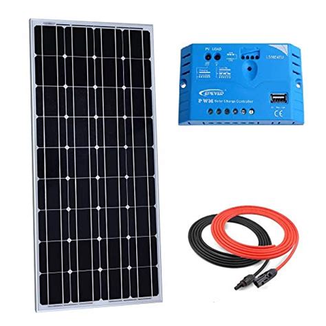 Giosolar Kit Panneau Solaire Monocristallin 100 W 12 V Avec