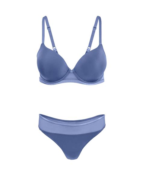 Elora Dark Blue Wireless Push Up Plunge 32A 38D Adore Me