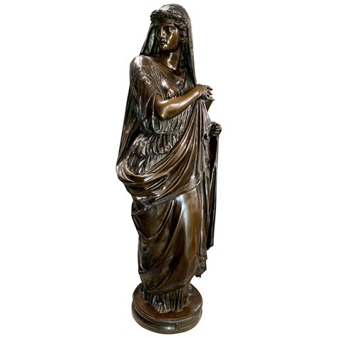 Antique French Figural Gilt Bronze Sculpture Of Classical Woman Circa 1890 At 1stdibs