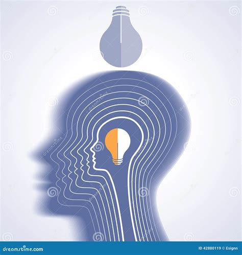 Human Head Thinking A New Idea With Power Stock Vector Illustration