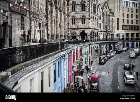 Victoria street a medieval street in Edinburgh that connects to the ...