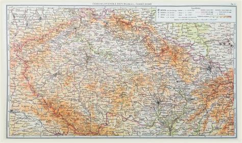 Mapa De Checoslovaquia A Partir De Mapa Viejo Imagen De Archivo