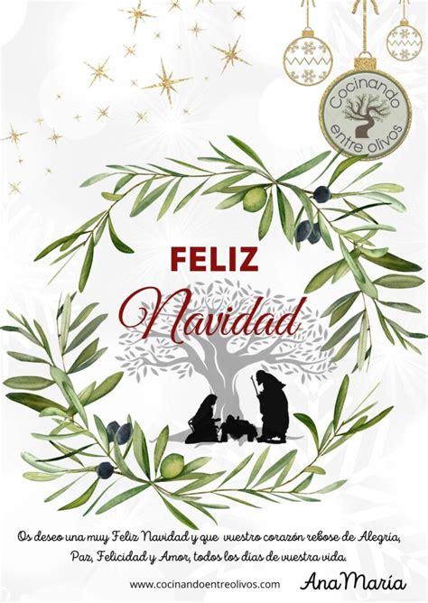 Feliz Navidad A Todos Cocinando Entre Olivos