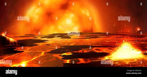 The Sun As A Red Giant Earth Begins To Melt As The Red Giant Sun