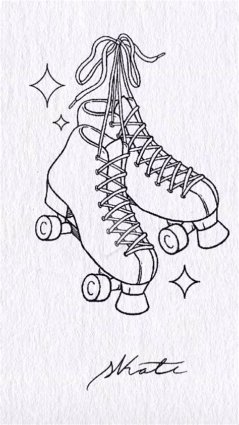 Roller Skate Tattoo Sketch