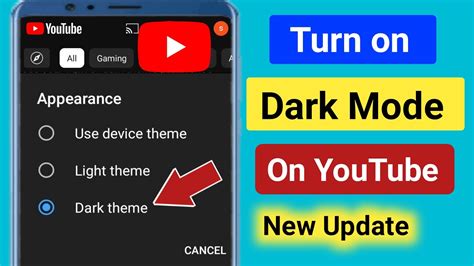 How To Turn On Dark Mode On Youtube Enable Dark Mode On Youtube