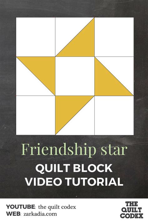 Video Tutorial Friendship Star Quilt Block Tutorial For Beginners