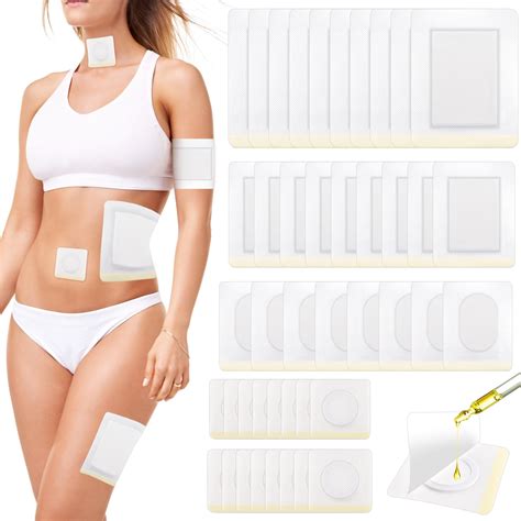 Amazon.com: 46 Pcs Castor Oil Patches, Disposable Castor Oil Pack Wrap