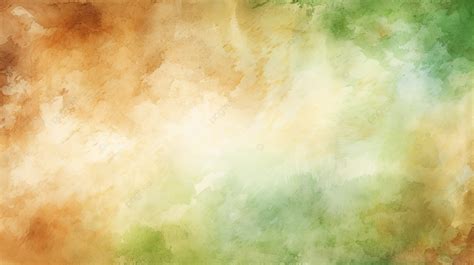 Green And Brown Watercolor Background With Textured Finish, Paint ...