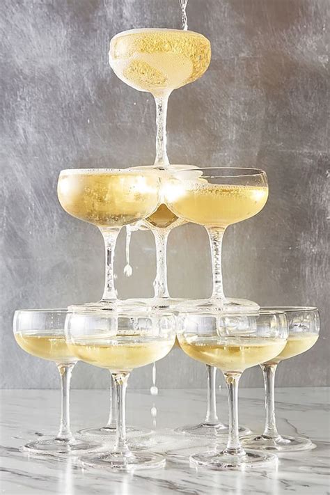 3 Tier Round Clear 21 Acrylic Champagne Glasses Flutes Display Stand