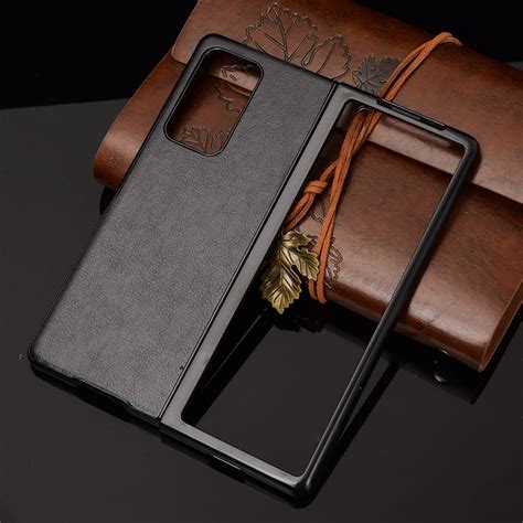Samsung Galaxy Z Fold 2 Case Premium PU Leather Case Hard Back Phone ...