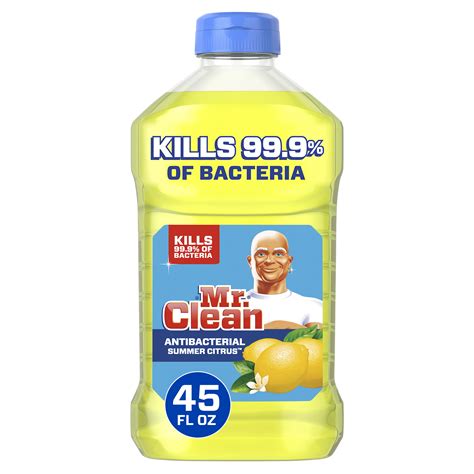 Mr Clean Antibacterial Multi Surface Cleaner Summer Citrus 45 Fl Oz