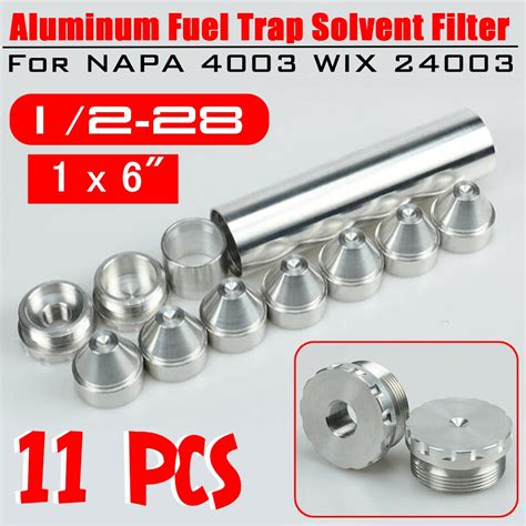 New 11 Pcs 12 28 Aluminum Fuel Trap Solvent Filter For Napa 4003 Wix