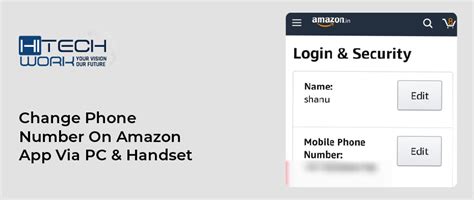 Change Phone Number On Amazon App Via Pc And Handset