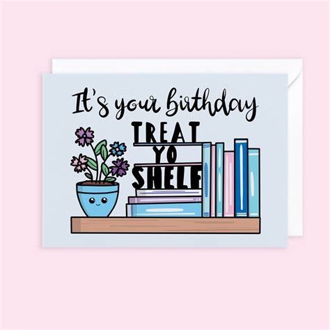 Book Birthday Card Card For Writer Book Lover Etsy