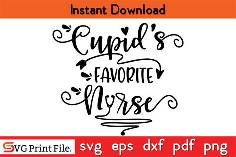 Cupid S Favorite Nurse Svg Graphic By Svgprintfile Creative Fabrica