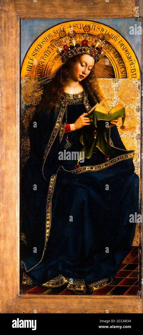 The Ghent Altarpiece Adoration Of The Mystic Lamb Virgin Mary