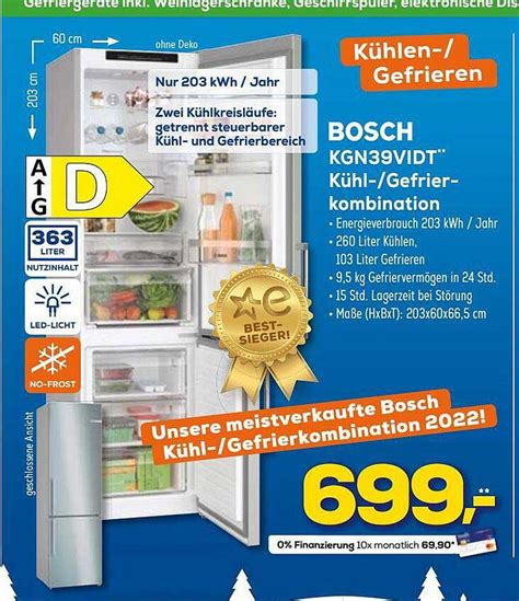 Bosch Kgn Vidt K Hl Gefrier Kombination Angebot Bei Euronics Xxl