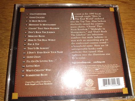 Alan Jackson 16 Biggest Hits Cd 2007 Arista Legacy 886971222821 Ebay