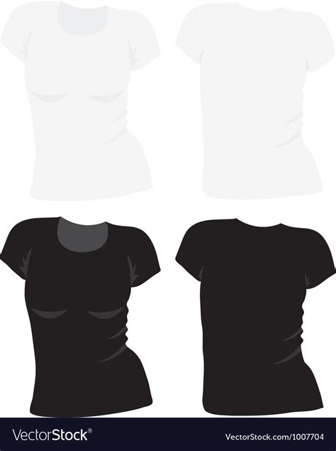 Womens T Shirt Template Royalty Free Vector Image