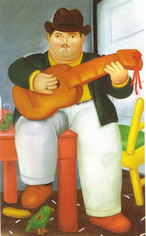 Fernando Botero Man With A Guitar Fernando Botero Pinturas De