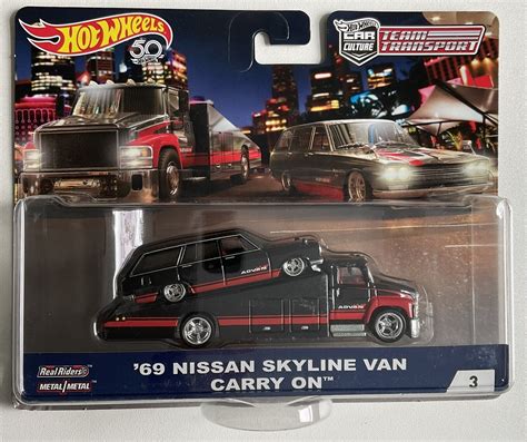 Hot Wheels Car Culture Team Transport Advan Nissan Skyline Van Carry On Values Mavin
